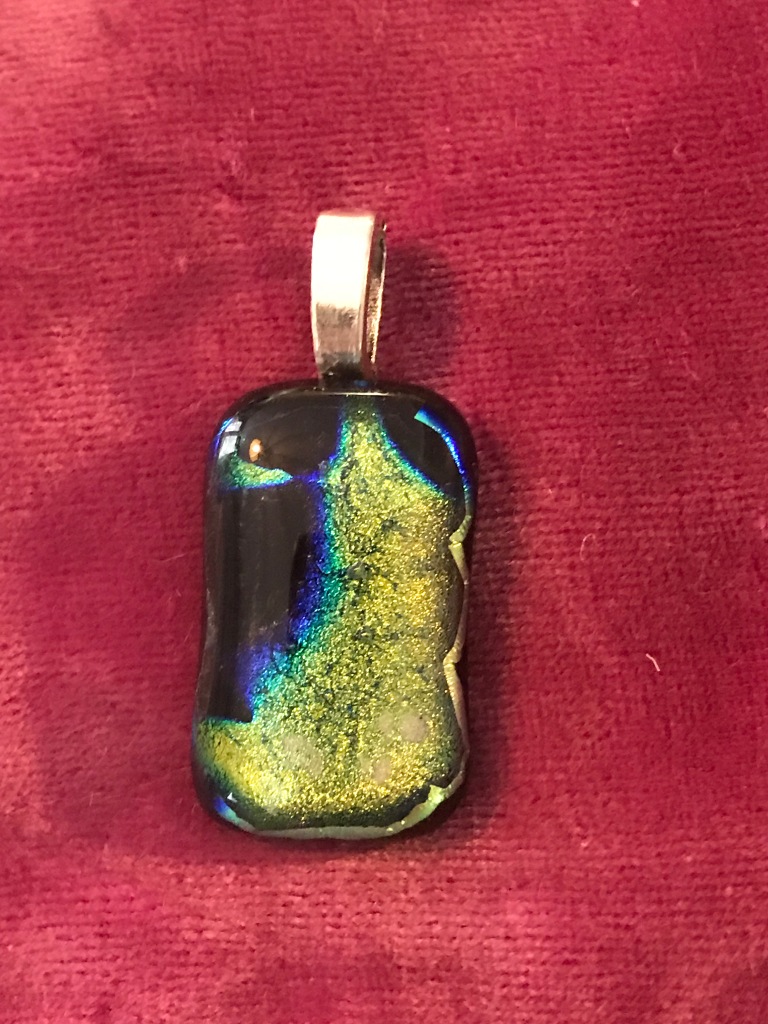 Caribbean coast glass pendant